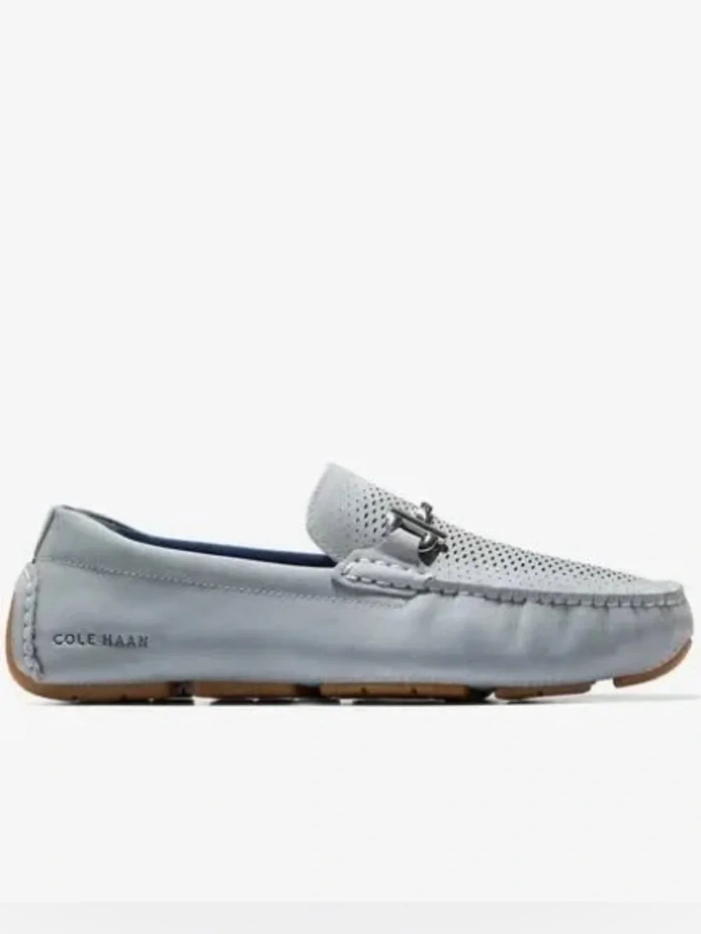 NWOT Cole Haan Men's Grand Laser Bit Driving Loafers - 11 - stormy weather gum